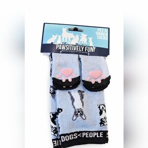 Pawsitively Fun Pet & Owner Matching Socks - Black and Gray